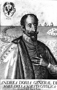 Portret van Andrea Doria (1466-1560), Italiaanse admiraal door Italian School