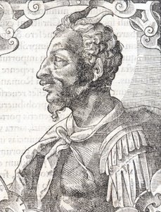 Portret van Attila uit het werk van Bernardino Corio 