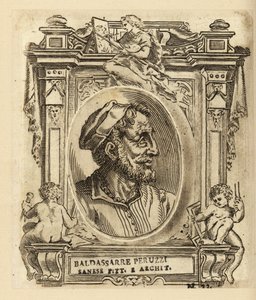 Portret van Baldassare Tommaso Peruzzi, Italiaanse architect en schilder, geboren nabij Siena door Italian School