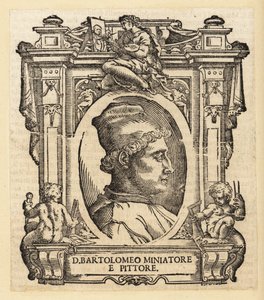 Portret van Bartolomeo della Gatta, Italiaanse schilder, verluchter en architect