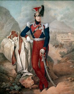 Portret van Ferdinand II (Ferdinando Carlo) (1810-1859), Koning van de Twee Siciliën Anonieme aquarel. 19e eeuw Museo Nazionale di San Martino Napels door Italian School