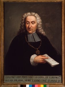 Portret van Giacomo Perti (1661-1756) Italiaanse componist door Italian School