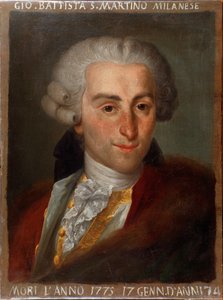 Portret van Giovanni Battista Sammartini (1700-1775) Italiaanse componist door Italian School
