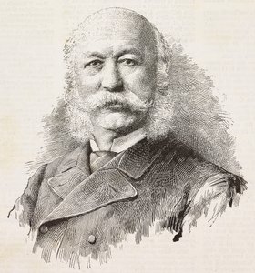 Portret van Girolamo Cantelli (1815-1884), Italiaanse patriot en politicus, gravure naar foto van Baroni en Gardelli, uit L