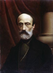 Portret van Giuseppe Mazzini (1805 of 1808 - 1872). Olieverfschilderij. Museo del Risorgimento. Milaan