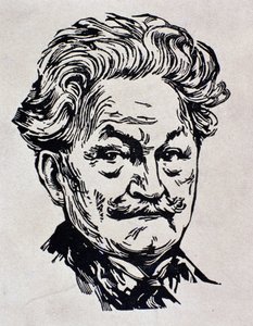 Portret van Leos Janacek, illustratie uit zijn autobiografie 