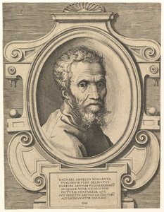Portret van Michelangelo, pub. ca. 1564 door Italian School