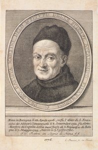 Portret van Padre Giovanni Battista Martini (1706-84) gegraveerd door Faucci, 1776