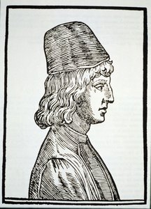 Portret van Pico della Mirandola (1463-94), uit Delle Celeste Fisionomia door Giovanni Battista della Porta, Padua 1616, geïllustreerd in Geschiedenis van de Magie, gepubliceerd eind 19e eeuw door Italian School