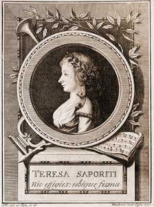 Portret van Teresa Saporiti door Italian School