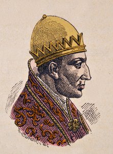 Portret van tegenpaus Felix II door Italian School