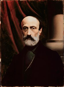 Portret van de Italiaanse republikeinse politicus Giuseppe Mazzini door Italian School