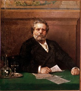 Portret van de Italiaanse dichter Giosue Carducci. Eind 19e eeuw, Casa Carducci, Bologna