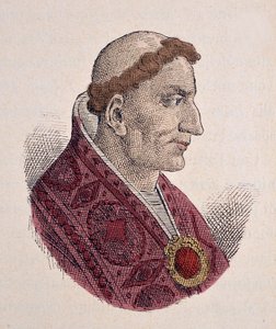 Portret van paus Conon (686-687) door Italian School
