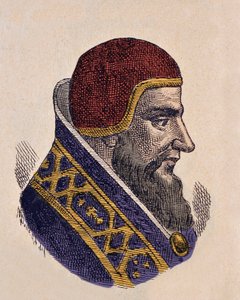 Portret van paus Damasus II (1048) door Italian School