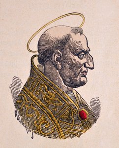 Portret van paus Gregorius de Grote (590-604) door Italian School