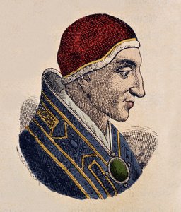 Portret van paus Johannes XV (985-996) door Italian School