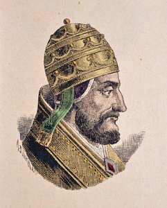 Portret van paus Martinus IV (1281-1285) door Italian School