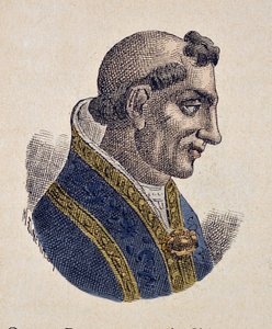 Portret van paus Sergius III (904-911)