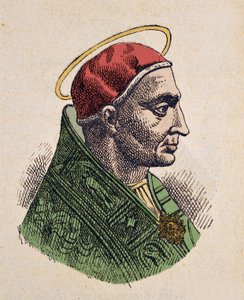 Portret van paus Siricius (384-399)