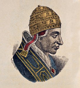 Portret van Paus Sylvester II door Italian School