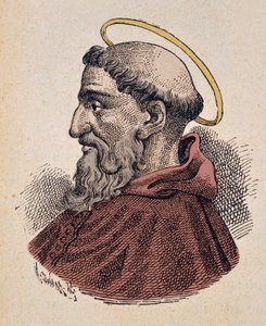 Portret van paus Telesphorus (125-136/138) door Italian School