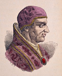 Portret van paus Vigilius (537-555)