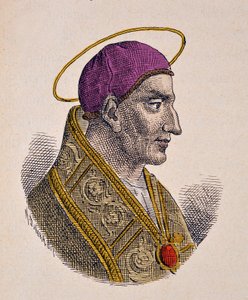 Portret van paus Vitalianus (657-672)