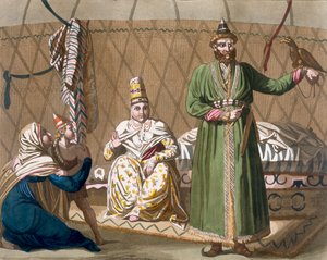 Prins en staatshoofd van het Kirgizische volk, ca. 1820-30 door Italian School