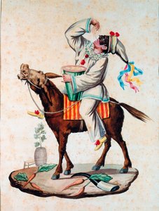 Pulcinella (Polichinelle) personage van de commedia dell
