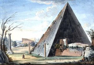 Piramidegraf van Caius Cestus door Italian School
