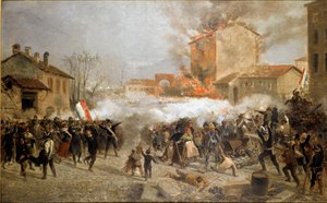 Revoluties van 1848, Vijf Dagen van Milaan: opstandelingen nemen porta Tosa over op 22 maart (schilderij)