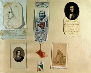 Risorgimento: collagebord rond de Italiaanse patriot Giuseppe Garibaldi (1807-1882). Rome, Museo del Risorgimento door Italian School