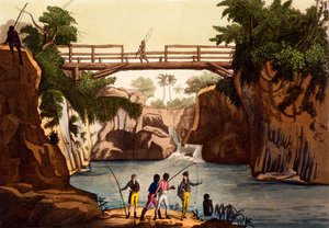 Rivier Roccie bij San Benedetto, eiland Madagaskar, uit Costumi dei... door Giulio Ferrario, ca. 1820-30