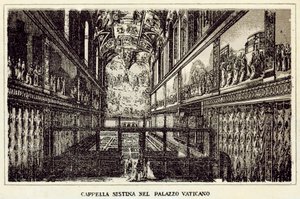 Rome: Cappella Sistina in het Vaticaan door Italian School