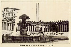 Rome: Colonnato en Fontein van S. Pietro Vaticaan