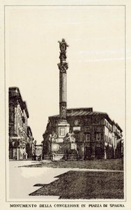 Rome: Monument van de Onbevlekte Ontvangenis op het Piazza di Spagna door Italian School