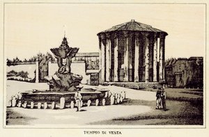 Rome: Tempel van Vesta door Italian School