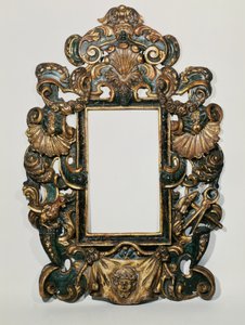 Romeins gesneden zwart en verguld frame