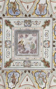 Kamer van Jupiter en Mercurius: Jupiter, Mercurius en Cupido, omringd door de vier seizoenen