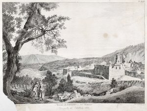 Ruïnes van Soriano Calabro en de tempel, Calabrië, 1783 door Italian School
