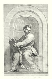 Sint Marcus de Evangelist, Paneel van Fra Bartolommeo, Collectie van Pitti door Italian School