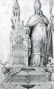 Sint Wolfgang van Regensburg (c.934-994) (gravure)