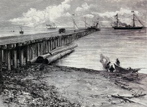 San Leon mijn, instapdek van erts voor Maddalena, gravure, Sardinië, Italië door Italian School