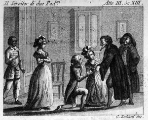 Scène 13 van Act III van het komische stuk 