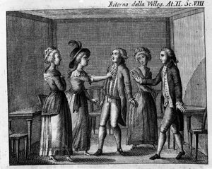 Scène 8 van Act II van het komische stuk 