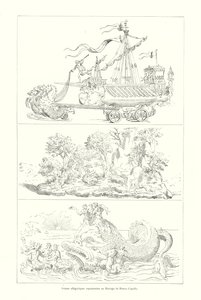Allegorische scènes afgebeeld bij het Huwelijk van Bianca Capello