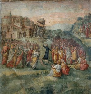 Preek van Sint Hippolytus (detail) door Italian School
