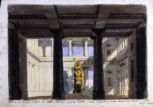 Decorontwerp voor "Poliuto", Teatro Comunale, Faenza, 1857 door Italian School
