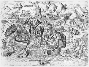 Belegering van Algiers door Karel V (1500-58) in 1541